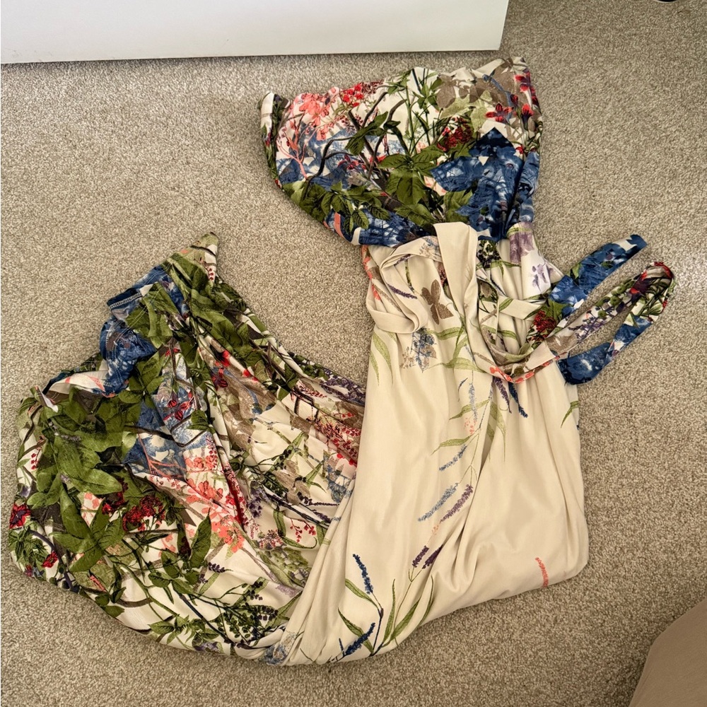 Southern Marsh Strapless Floral Dress - Multicolor